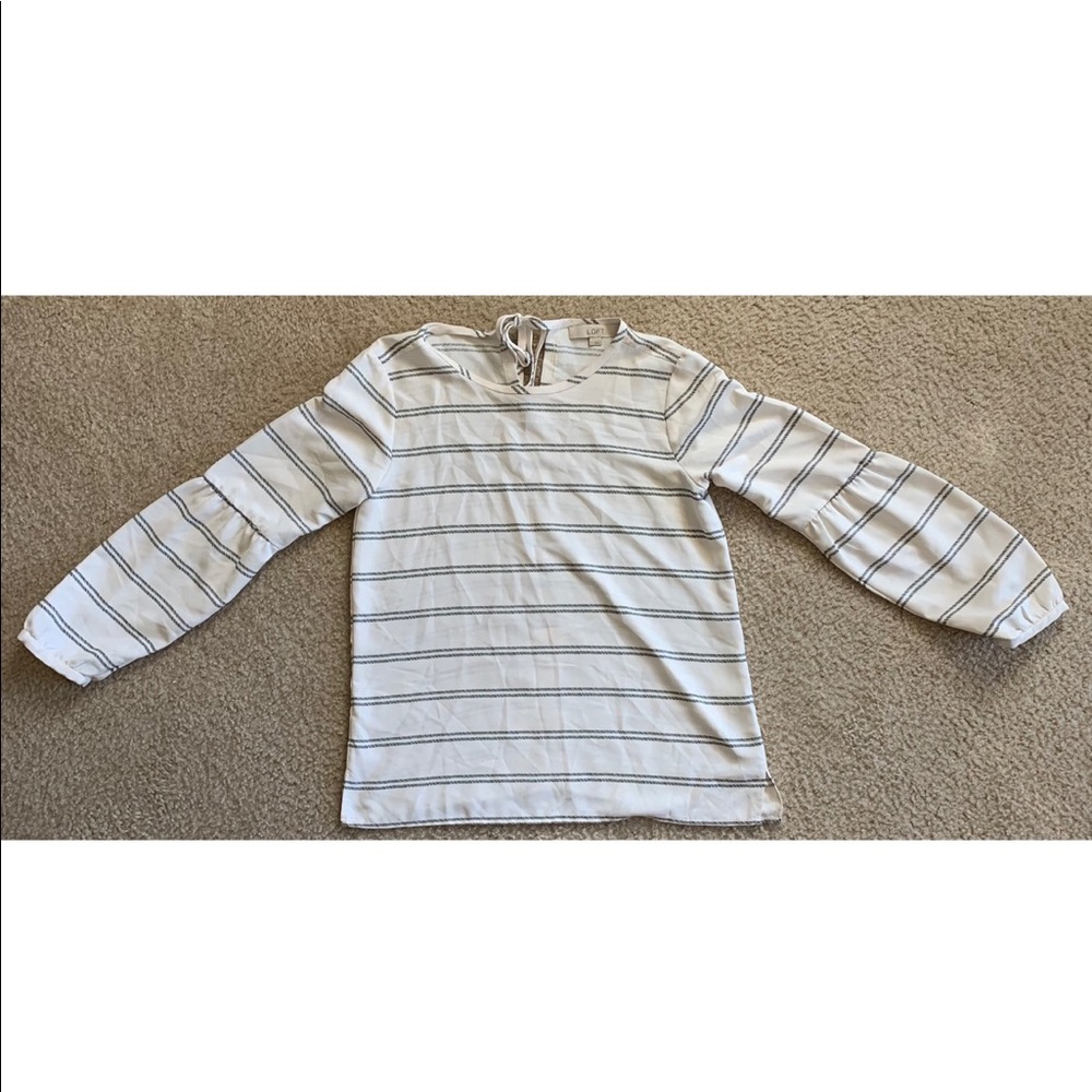 Loft long sleeve printed top